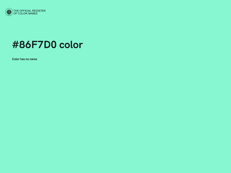 #86F7D0 color image