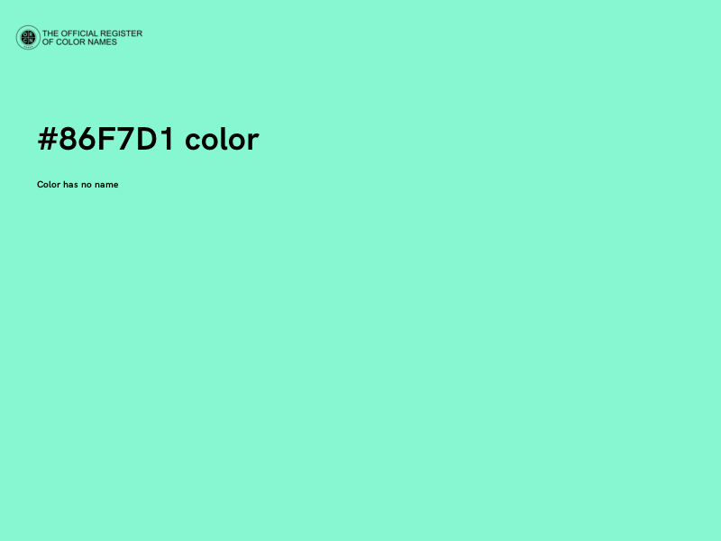 #86F7D1 color image