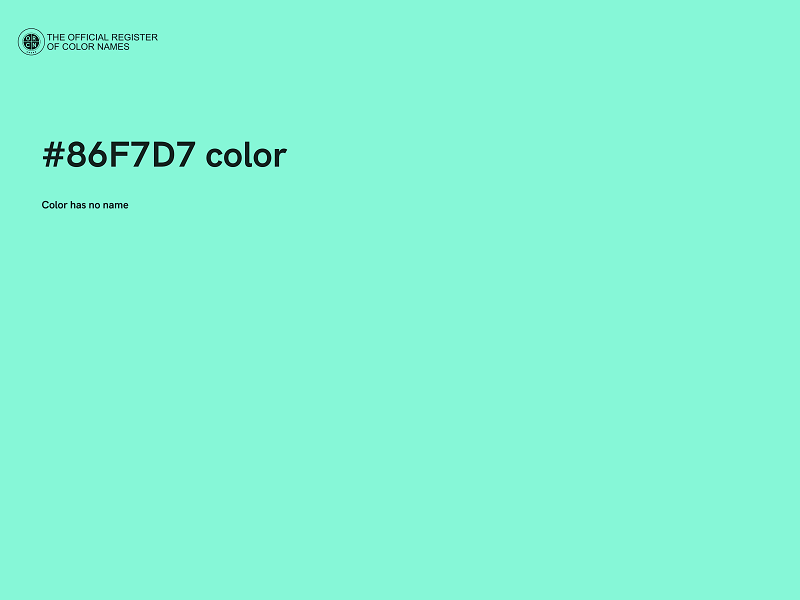 #86F7D7 color image