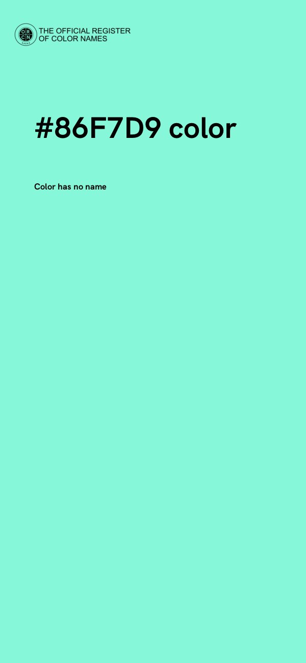 #86F7D9 color image