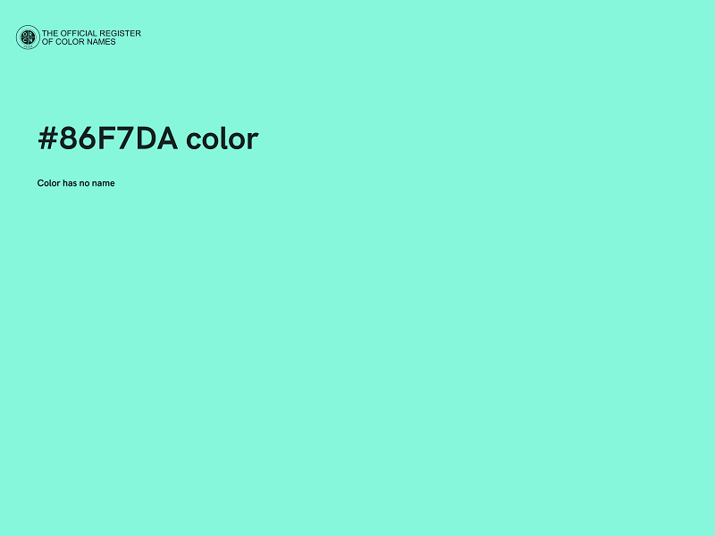 #86F7DA color image