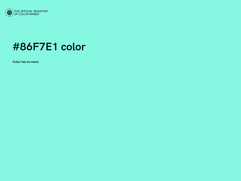 #86F7E1 color image