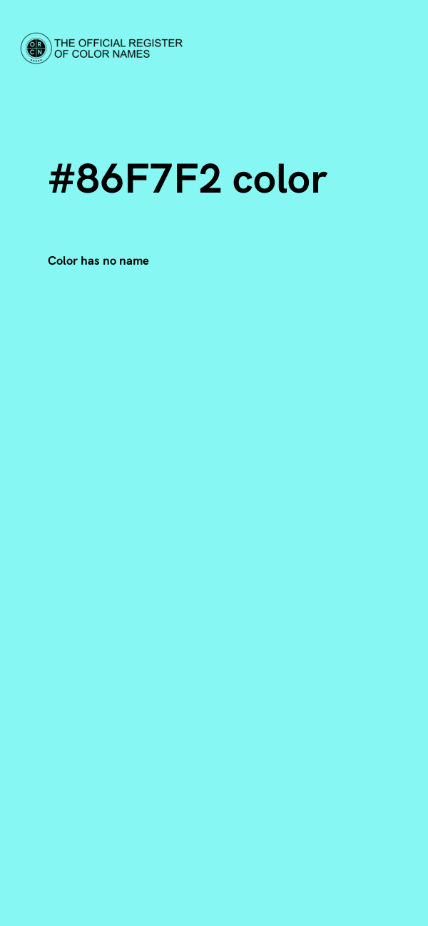 #86F7F2 color image