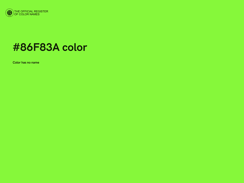 #86F83A color image