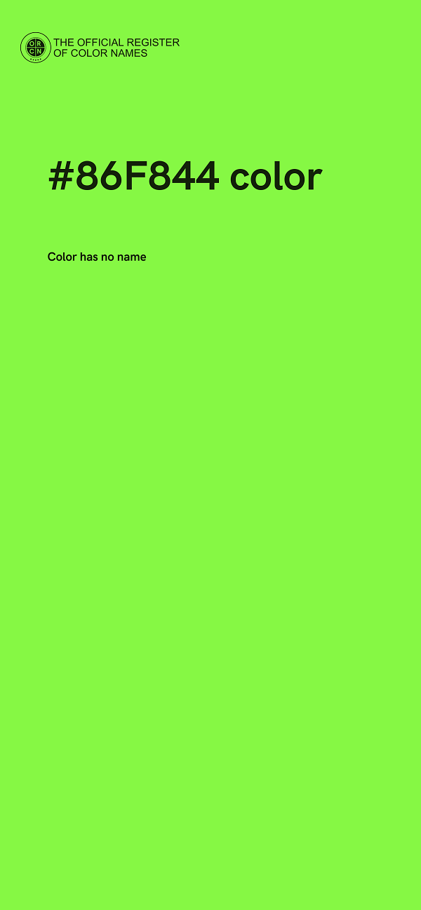 #86F844 color image