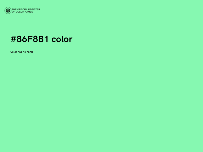 #86F8B1 color image