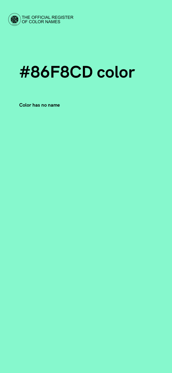 #86F8CD color image