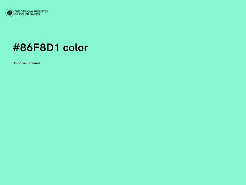 #86F8D1 color image