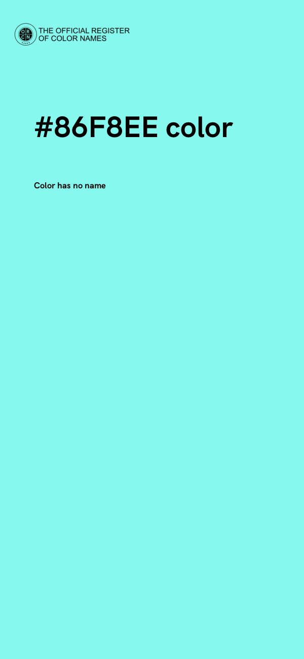 #86F8EE color image