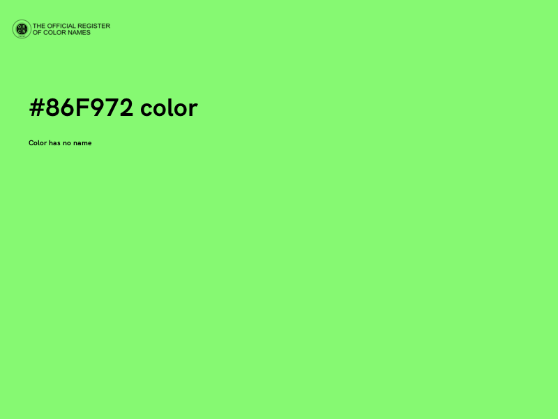 #86F972 color image