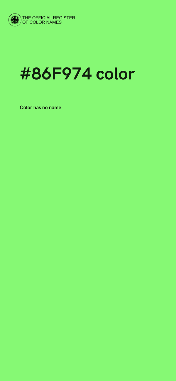 #86F974 color image
