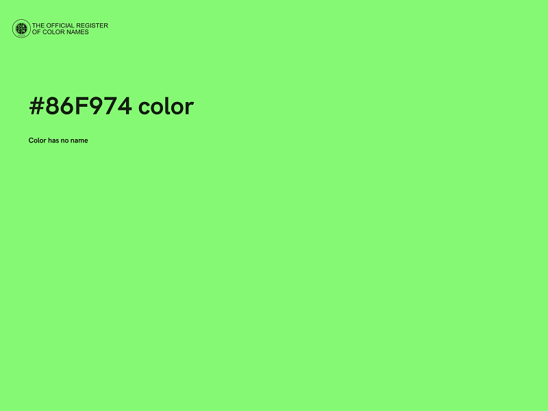 #86F974 color image