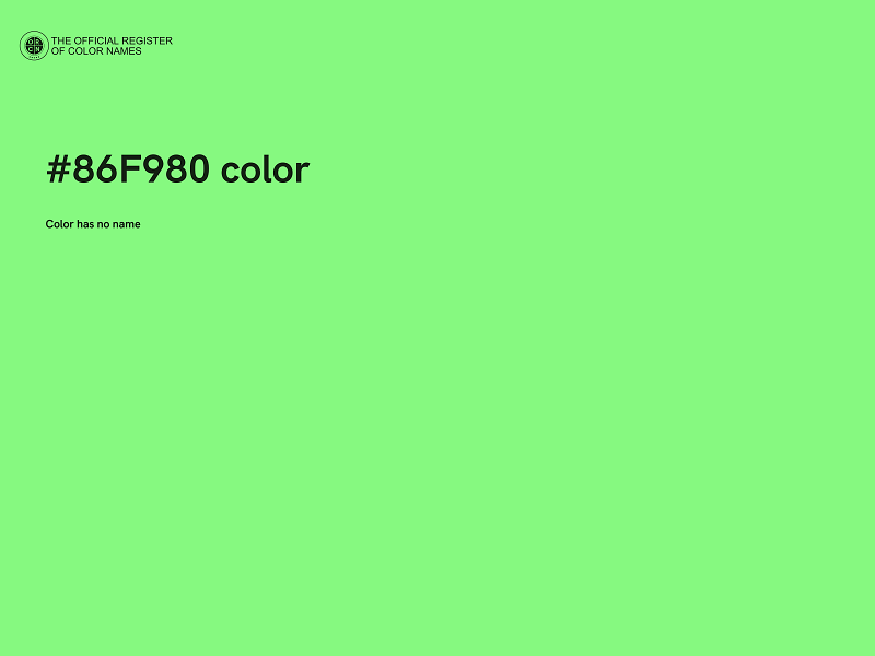 #86F980 color image