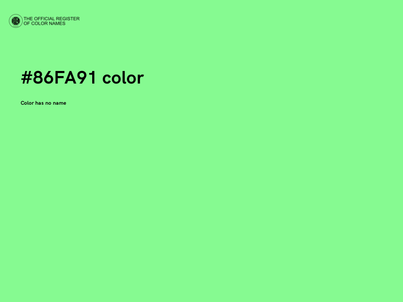 #86FA91 color image