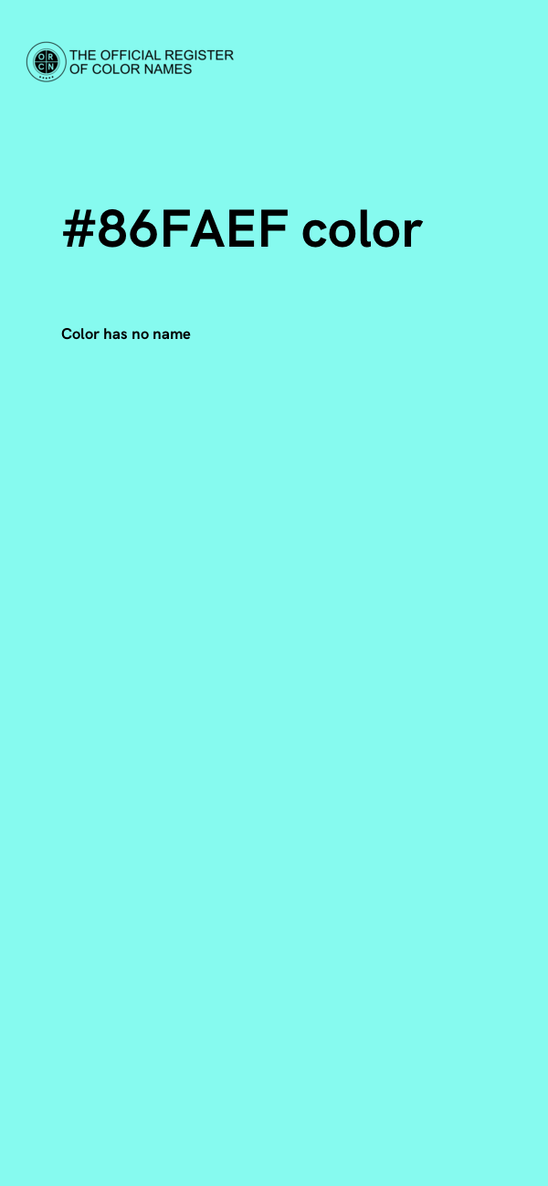 #86FAEF color image
