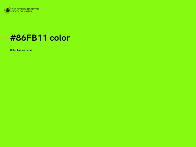 #86FB11 color image