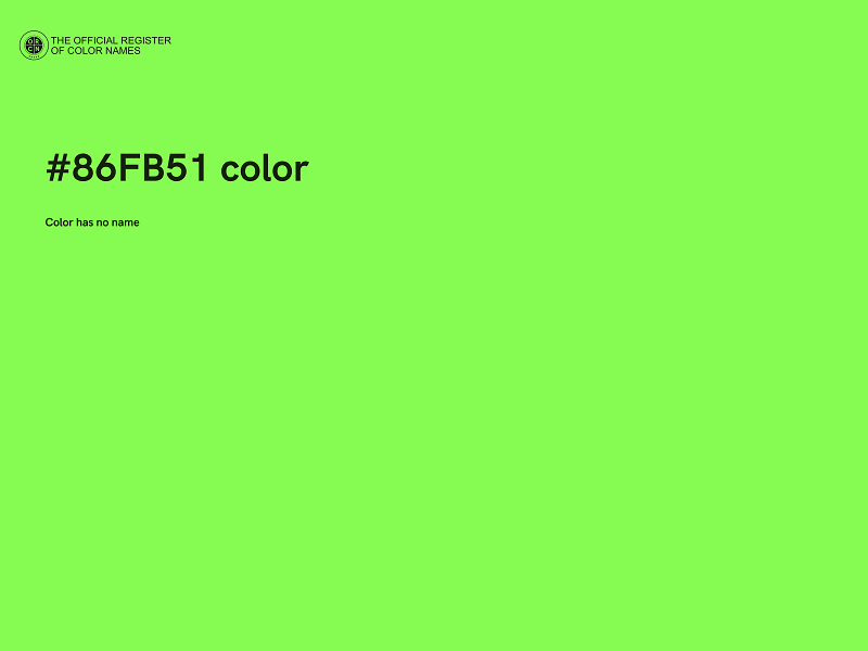 #86FB51 color image