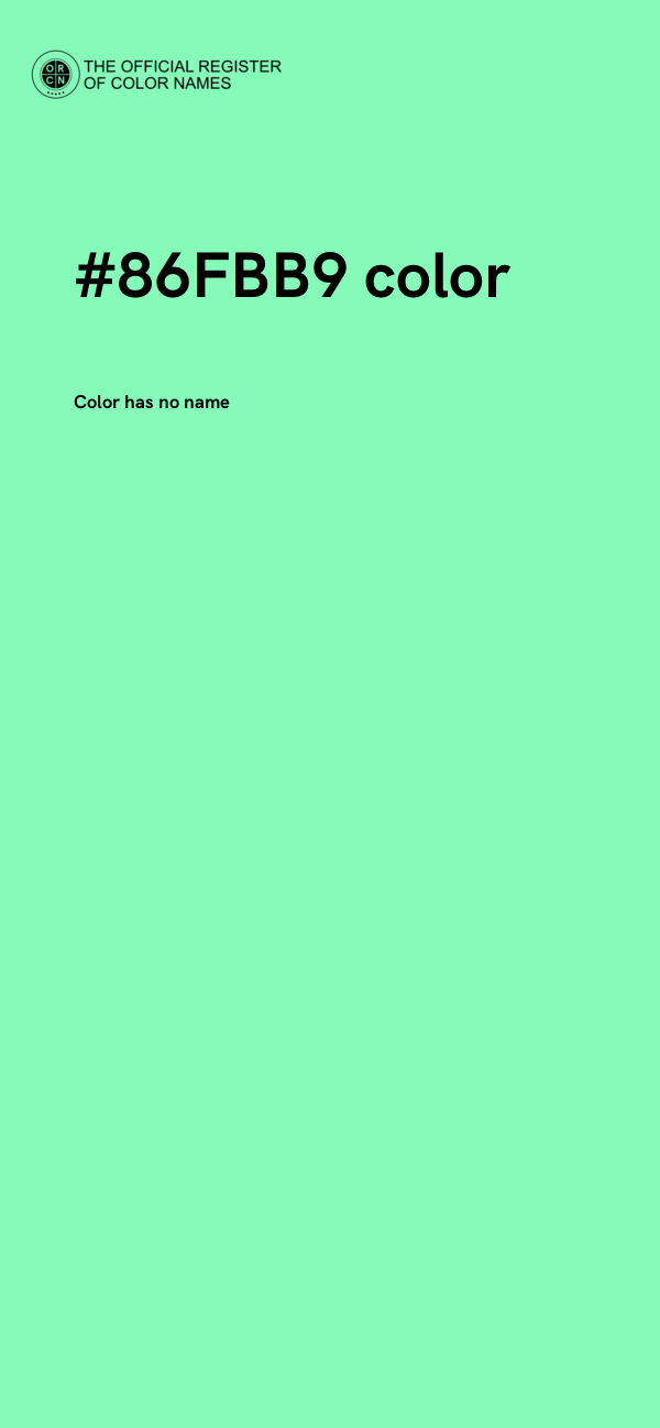 #86FBB9 color image