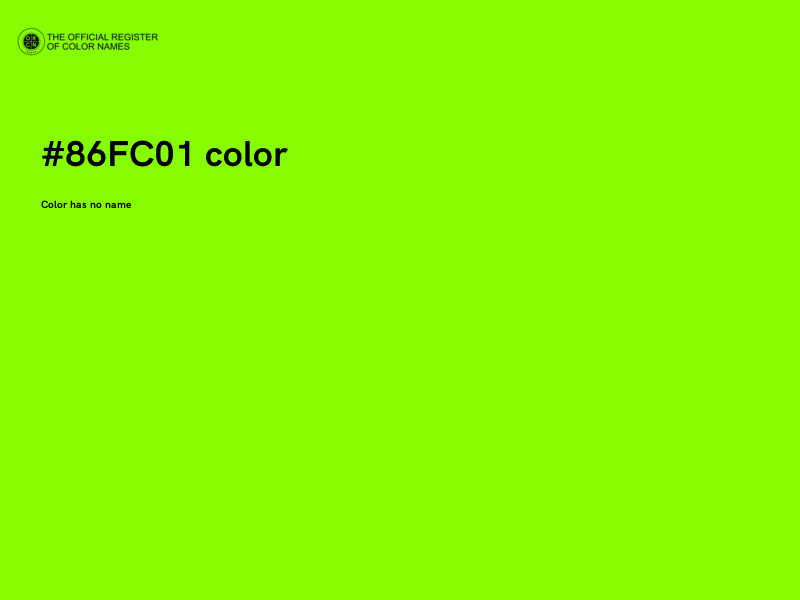 #86FC01 color image