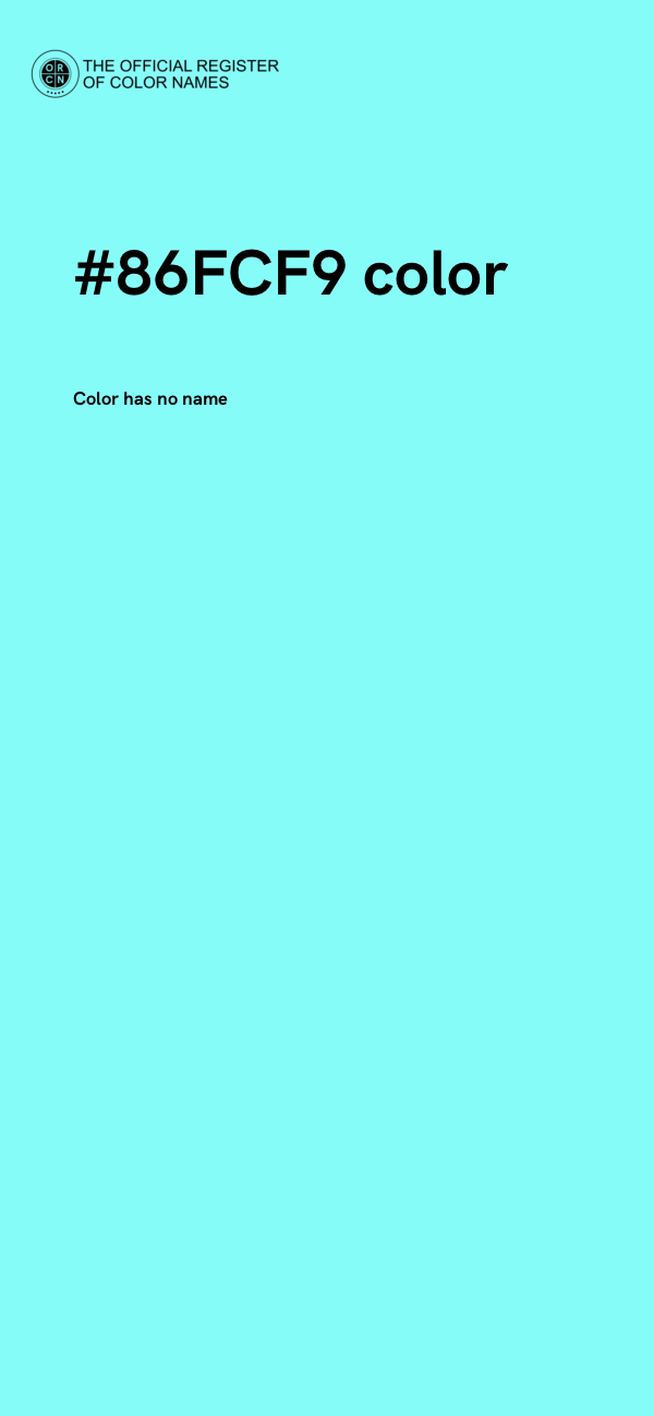 #86FCF9 color image