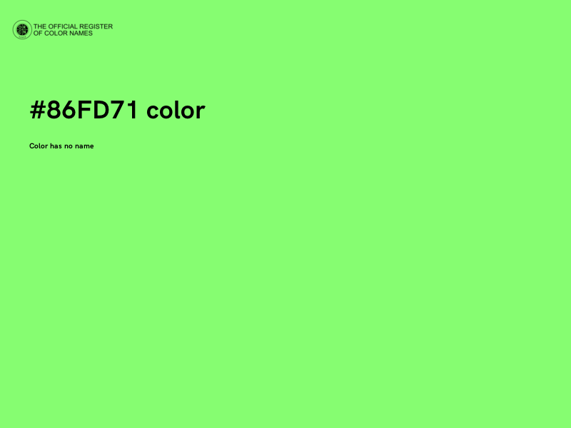 #86FD71 color image