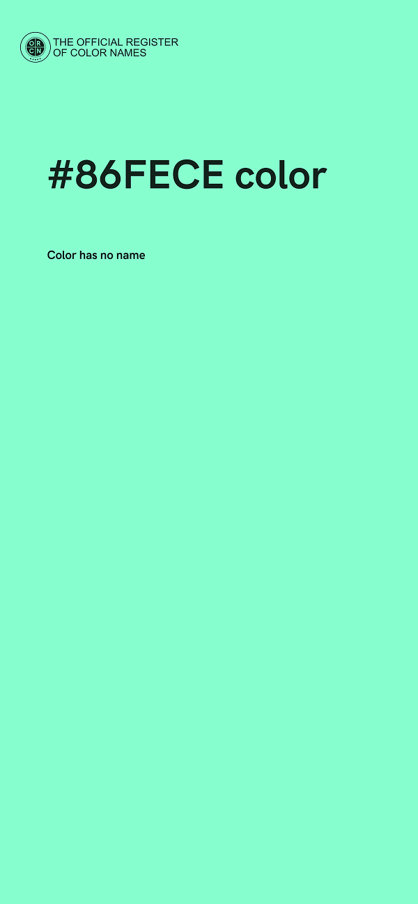 #86FECE color image