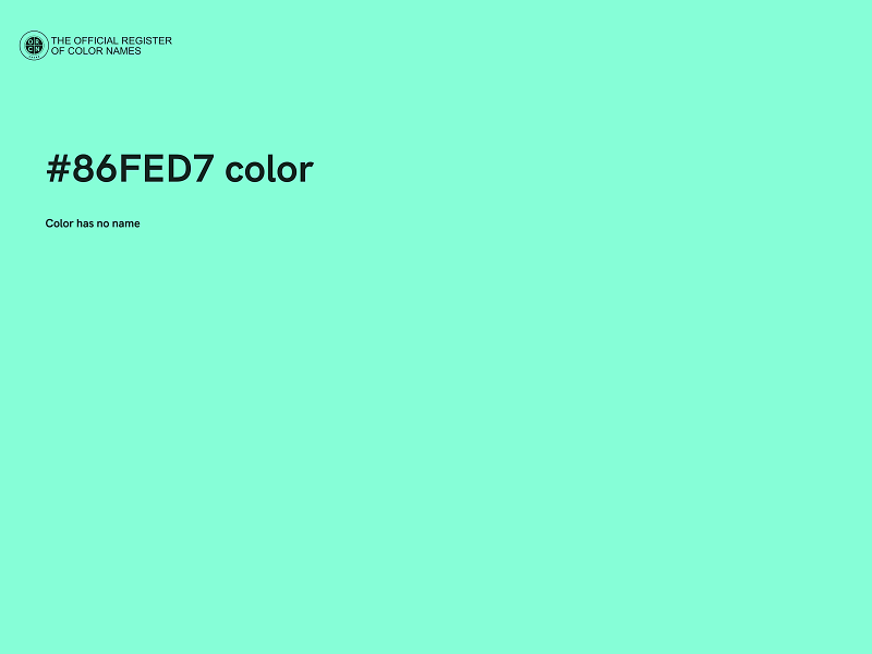 #86FED7 color image