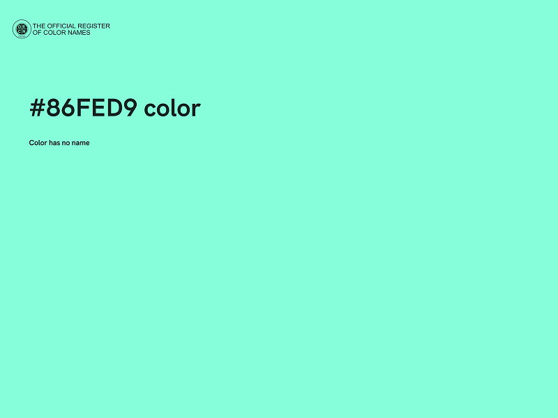 #86FED9 color image