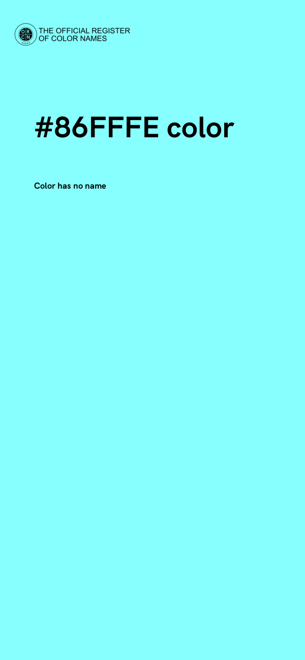 #86FFFE color image