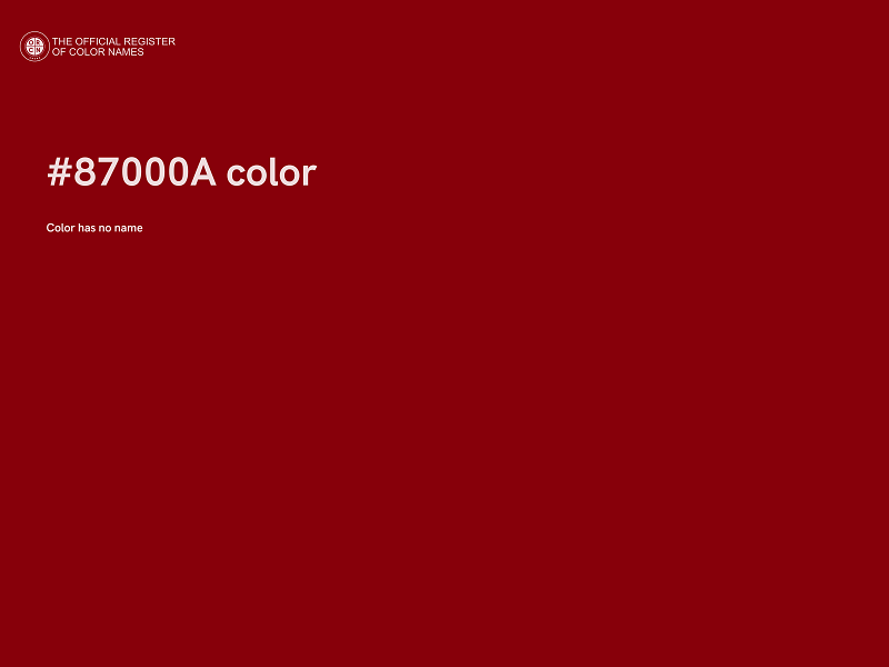 #87000A color image