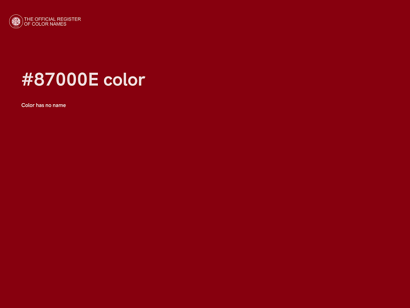 #87000E color image