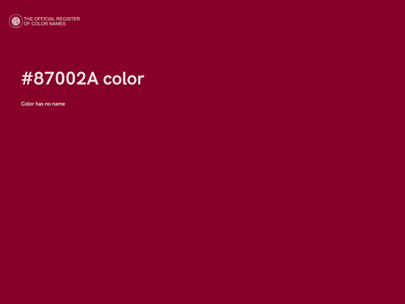 #87002A color image