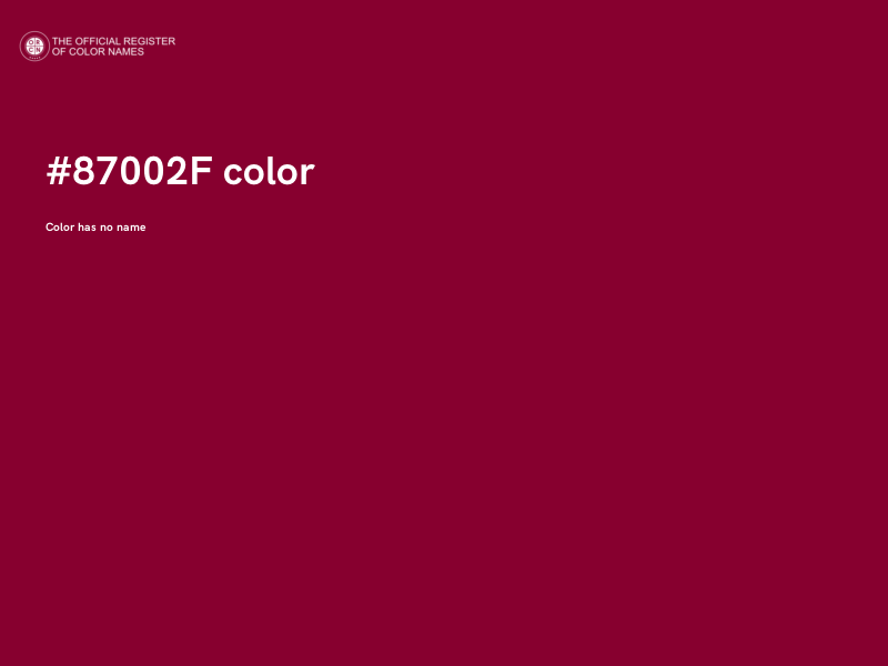 #87002F color image