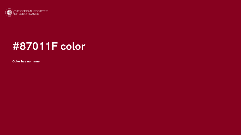 #87011F color image