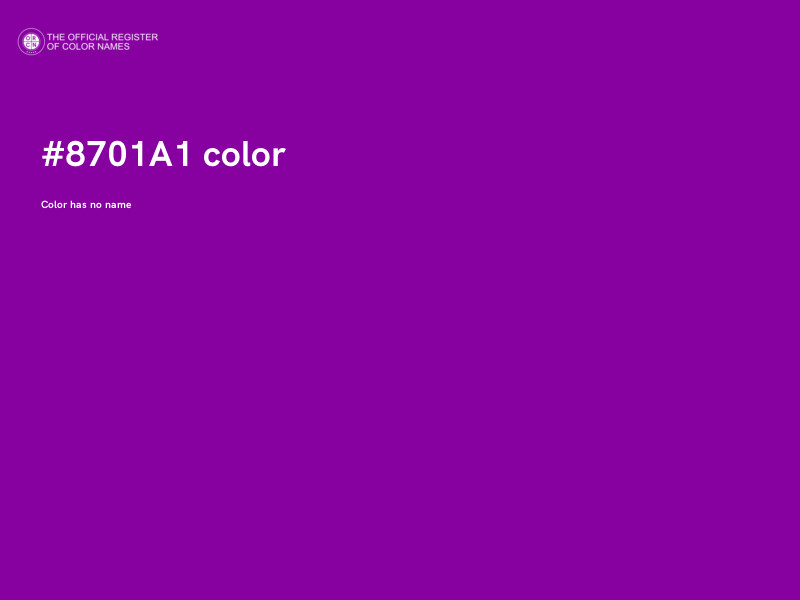 #8701A1 color image