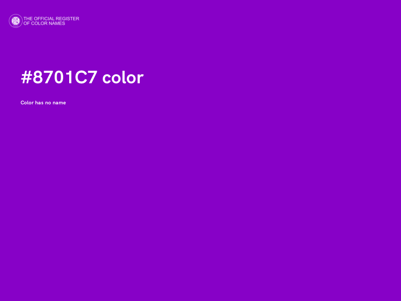 #8701C7 color image