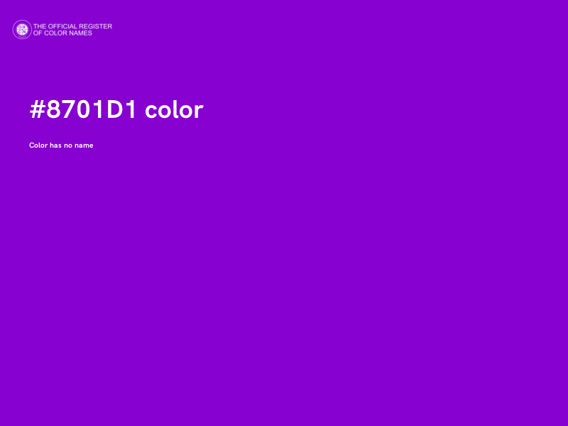 #8701D1 color image