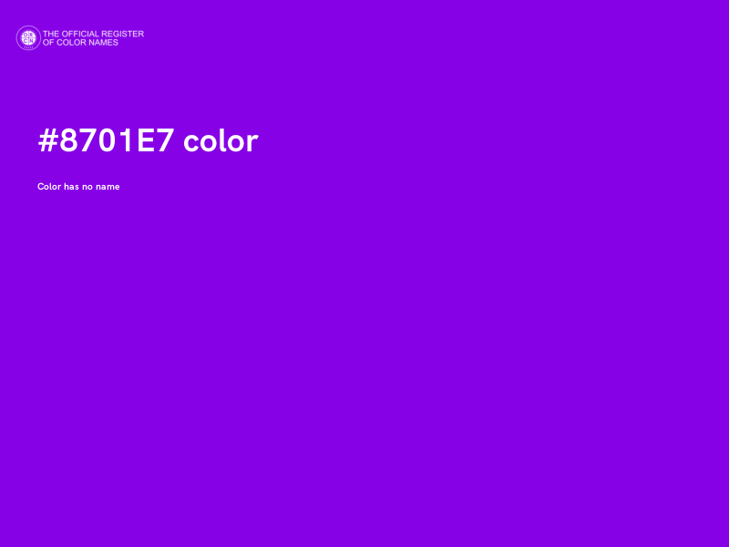 #8701E7 color image