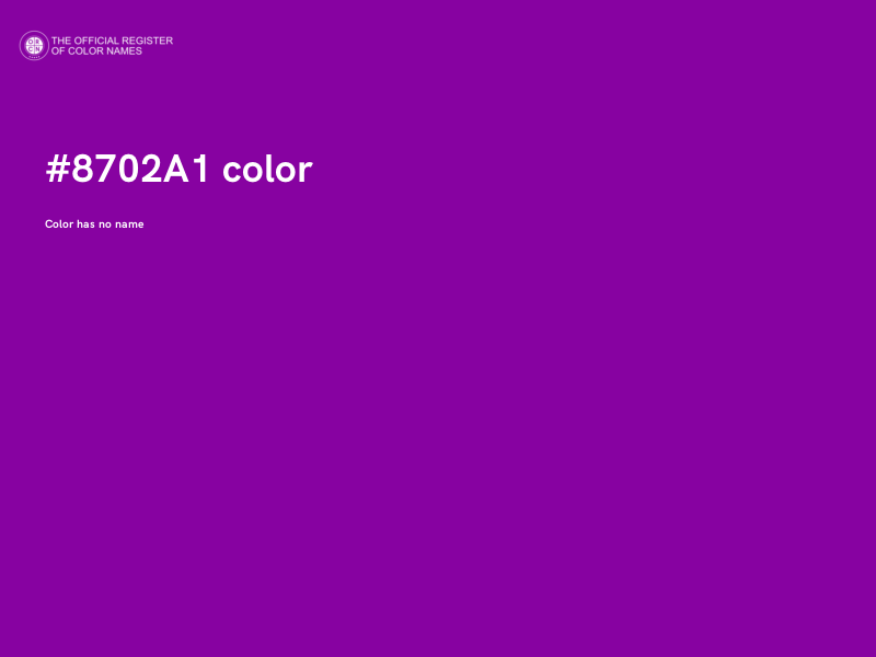 #8702A1 color image