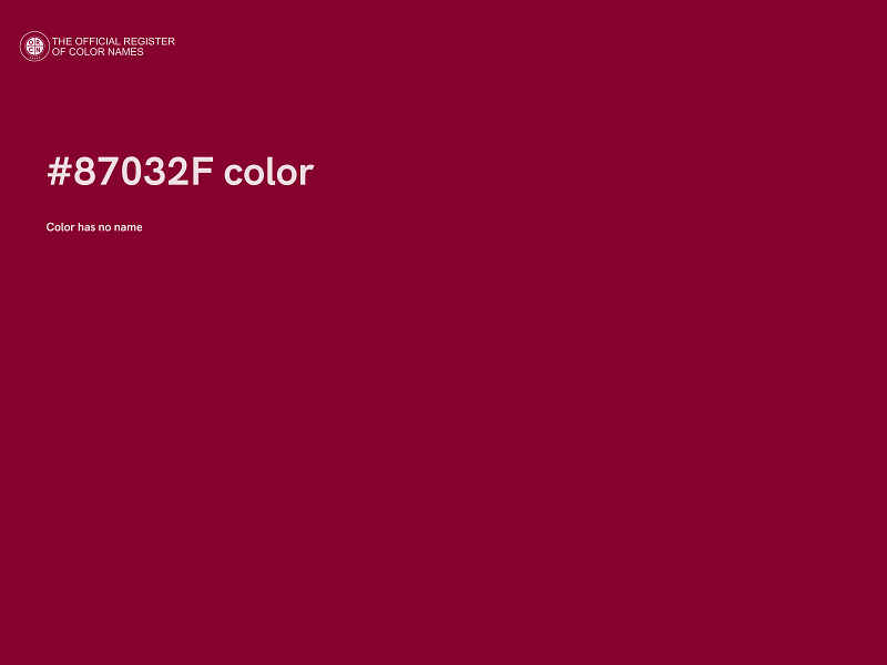 #87032F color image