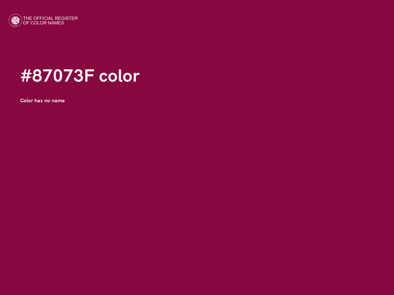 #87073F color image