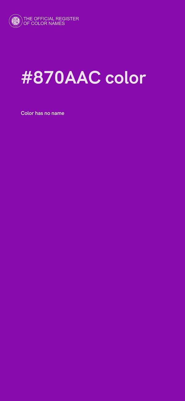 #870AAC color image