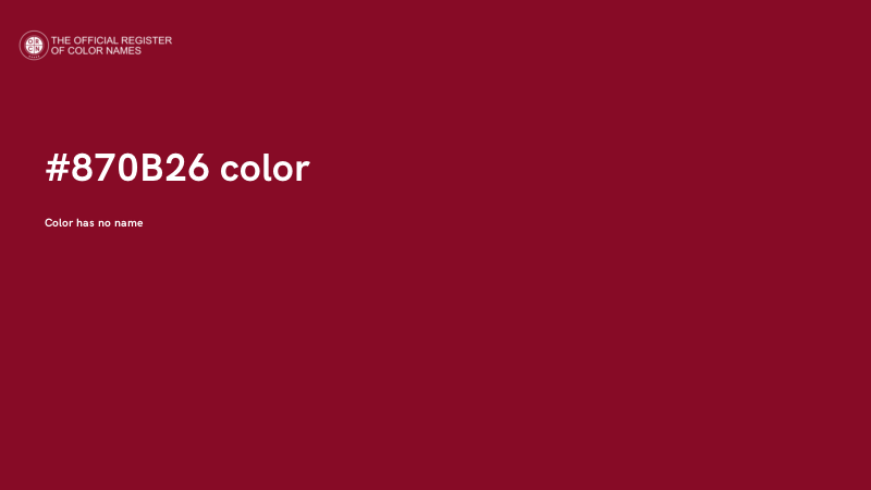 #870B26 color image