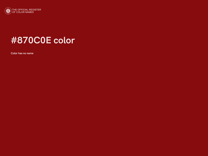 #870C0E color image