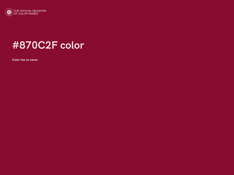 #870C2F color image