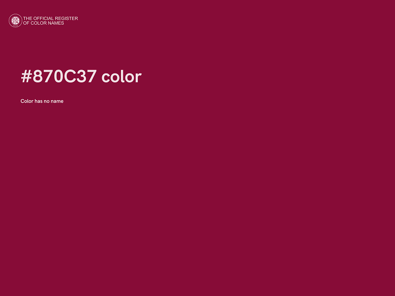 #870C37 color image