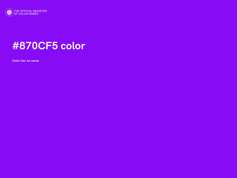 #870CF5 color image