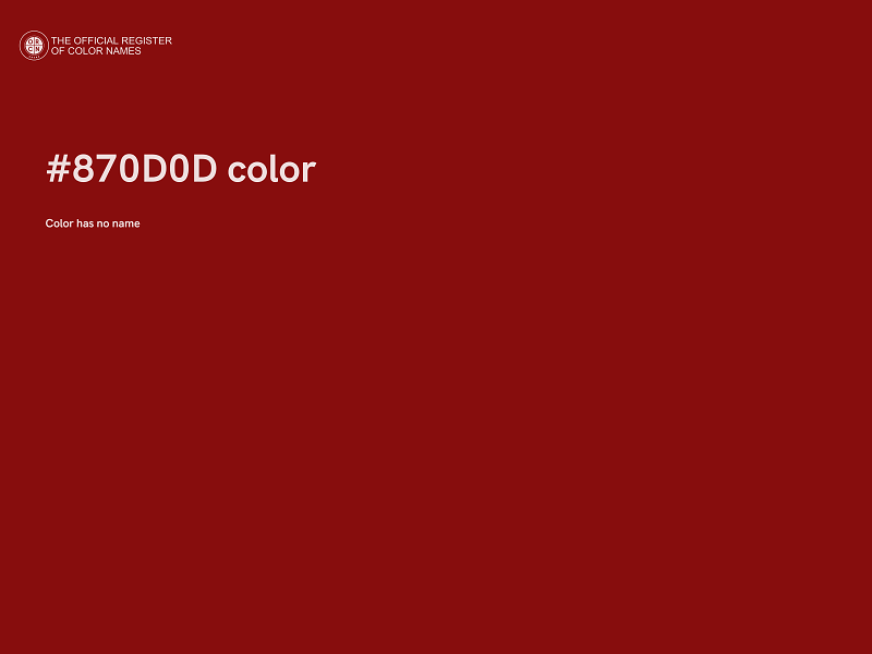 #870D0D color image