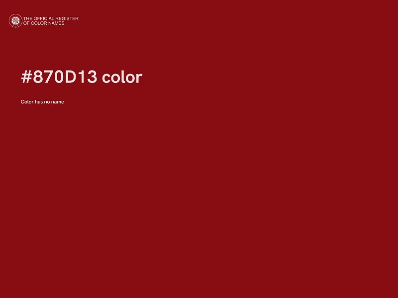 #870D13 color image