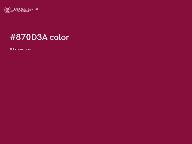 #870D3A color image